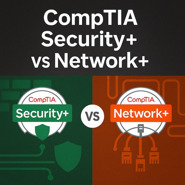 Cover image for CompTIA Security+ vs Network+: 10+ Main Differences Cover image for blog post: CompTIA Security+ vs Network+: 10+ Main Differences - Tina Tran