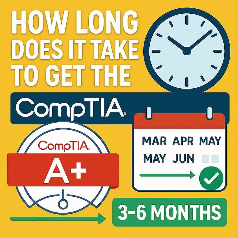 Cover image for How long does it take to get the CompTIA A+ certification? Cover image for blog post: How long does it take to get the CompTIA A+ certification? - Sarah Nguyen