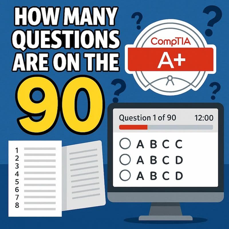 Cover image for How Many Questions Are on the CompTIA A+ Exam? Cover image for blog post: How Many Questions Are on the CompTIA A+ Exam? - Sarah Nguyen