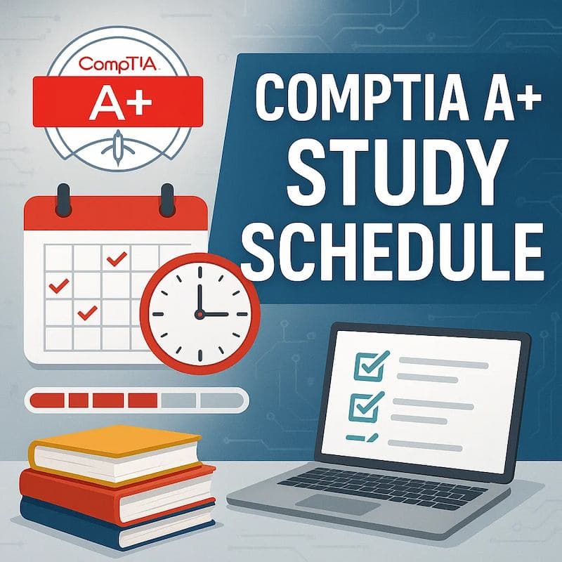 Cover image for CompTIA A+ Study Schedule: How to Study Smarter, Not Harder Cover image for blog post: CompTIA A+ Study Schedule: How to Study Smarter, Not Harder - Tina Tran