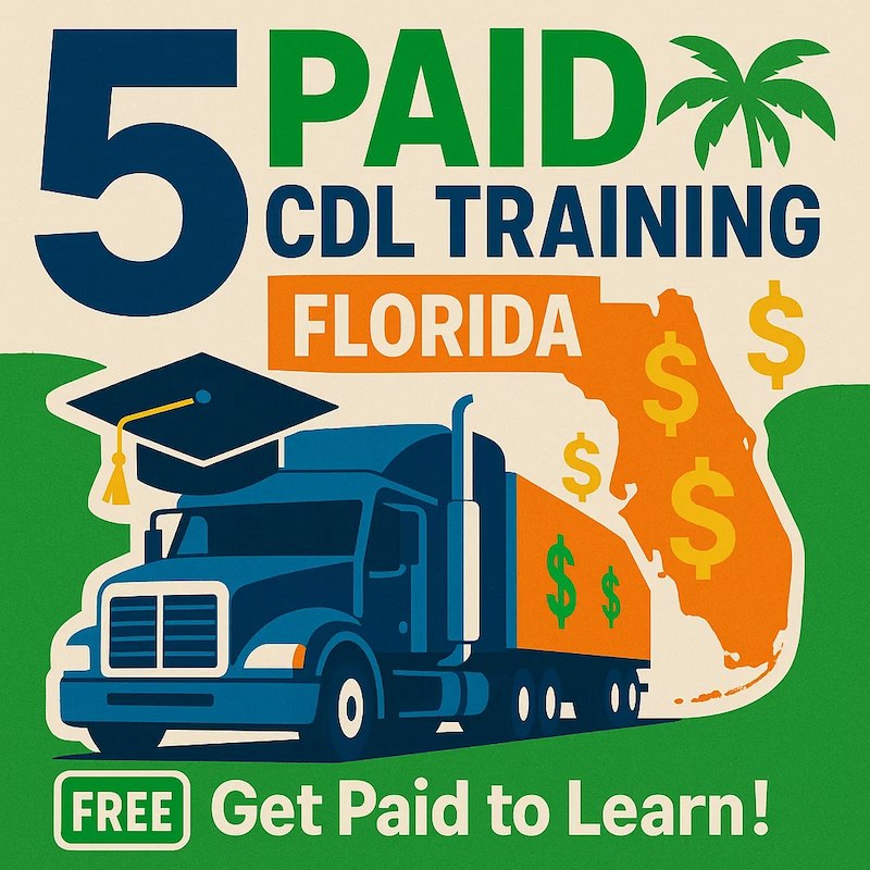 Cover image for 5 Paid CDL Training in Florida You Shouldn’t Miss Cover image for blog post: 5 Paid CDL Training in Florida You Shouldn’t Miss - Tina Tran