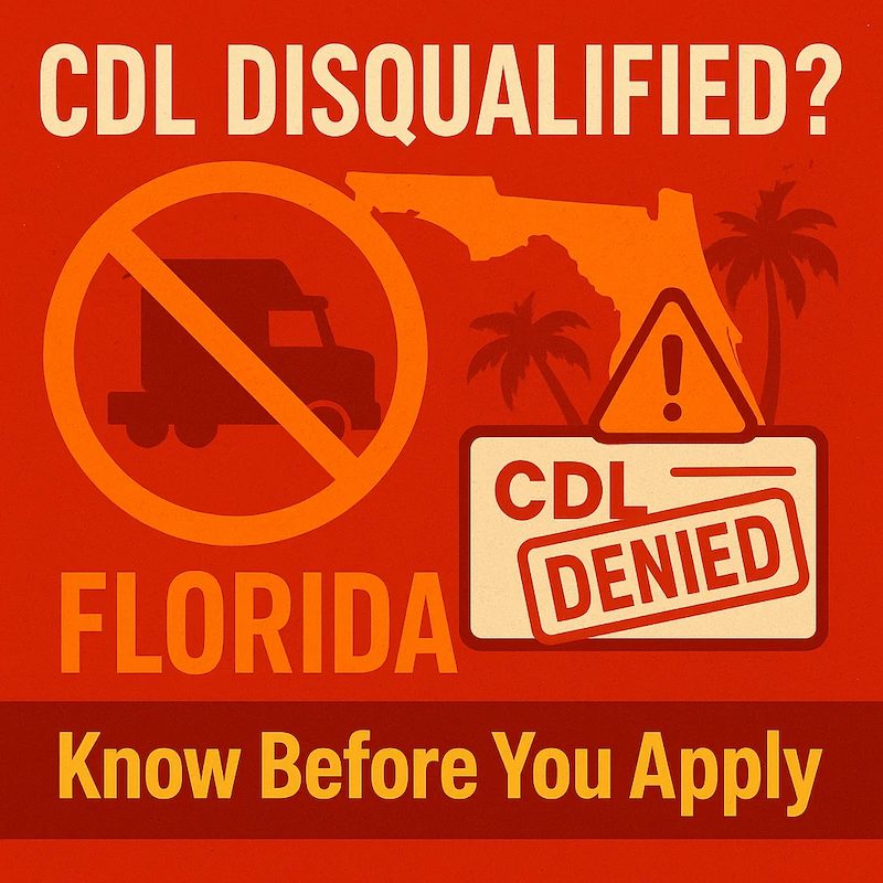 Cover image for What Disqualifies You from Getting a CDL in Florida? Cover image for blog post: What Disqualifies You from Getting a CDL in Florida? - Tina Tran