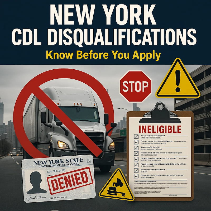 Cover image for What Disqualifies You From Getting a CDL in New York? Cover image for blog post: What Disqualifies You From Getting a CDL in New York? - Tina Tran