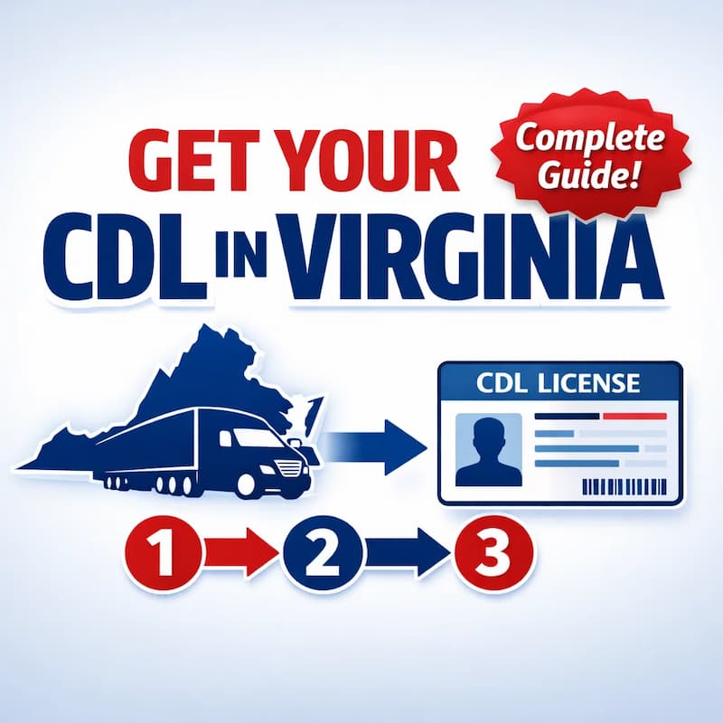 Cover image for How to Get a Virginia CDL: Step-by-Step Guide for Beginners Cover image for blog post: How to Get a Virginia CDL: Step-by-Step Guide for Beginners - Tina Tran