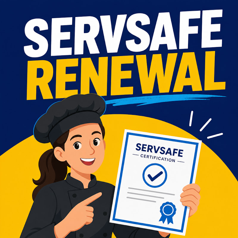 Cover image for ServSafe Renewal: Understanding the Recertification Process Cover image for blog post: ServSafe Renewal: Understanding the Recertification Process - Tina Tran