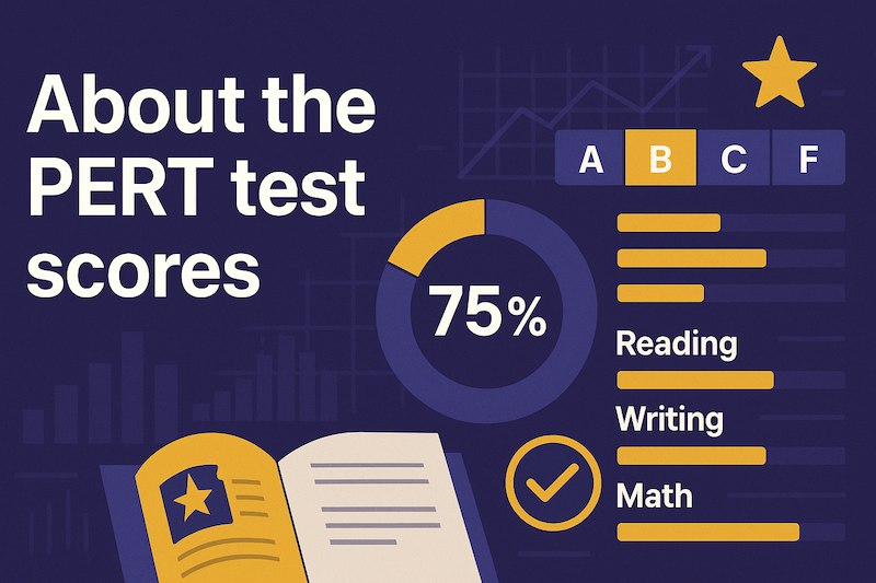 About the PERT test scores