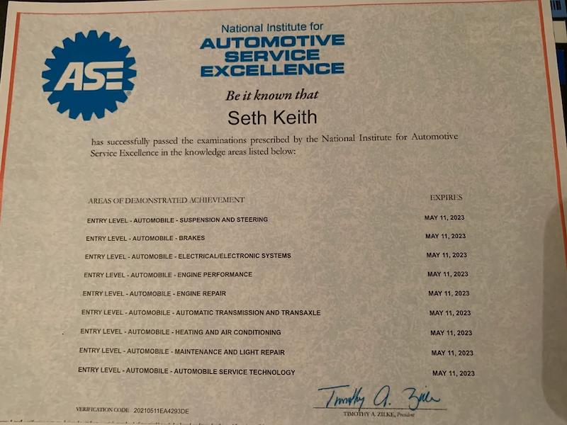 How long do ASE certifications last?
