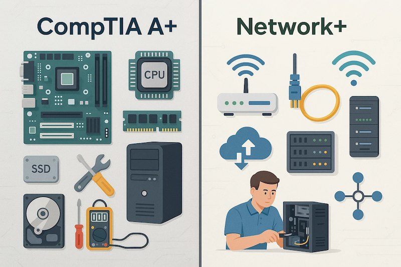 Differences between CompTIA A+ vs Network+