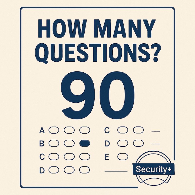 How many questions are on the CompTIA Security+ Exam?
