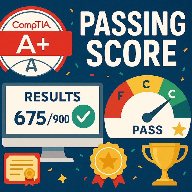 CompTIA A+ passing score