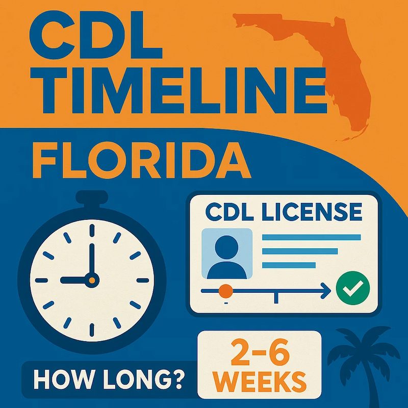 How long does it take to get a CDL license in Florida?