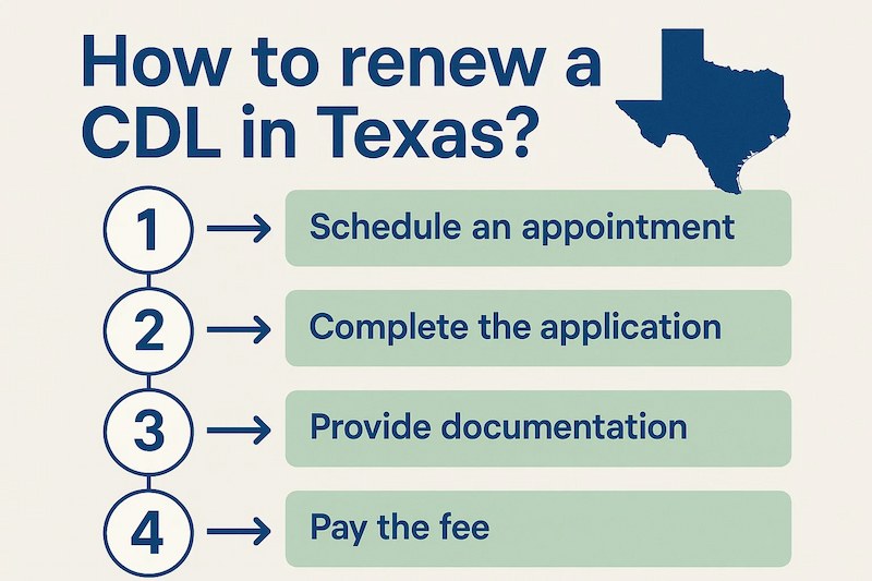 How to renew a CDL in Texas?