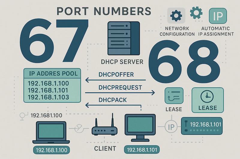 Port numbers 67 and 68