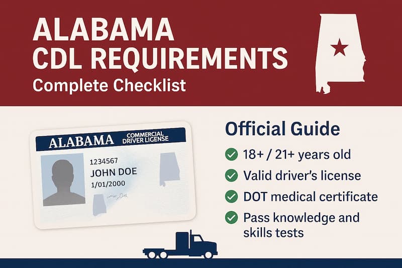 CDL license in Alabama requirements