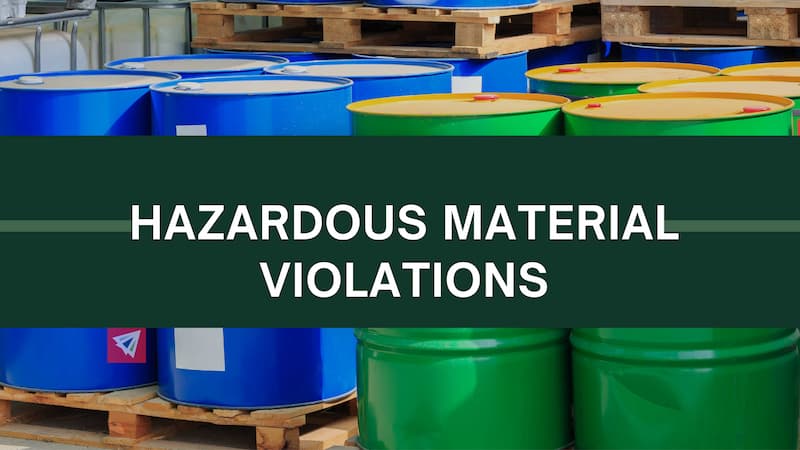 Hazardous material violations