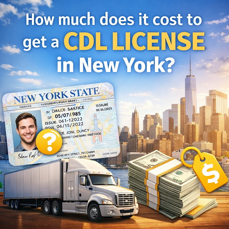How much does it cost to get a CDL license in New York?