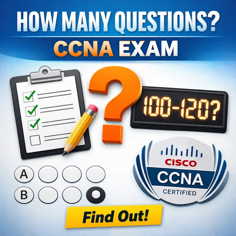 How many questions are on the CCNA?