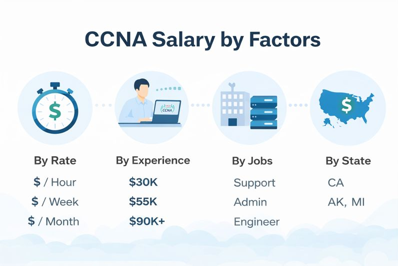 CCNA salary by factors